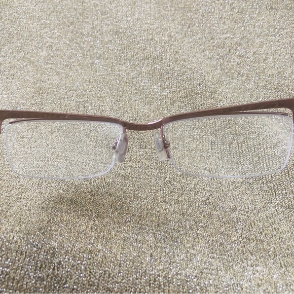Elegant Brown Half-Rim Glasses